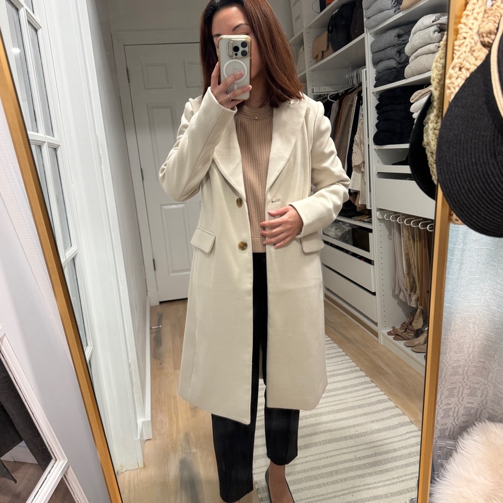 Elegant Cream Women's Coat